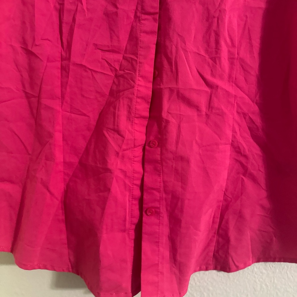 🐣Liz Claiborne Fuchsia Button-Down Shirt - Picture 7 of 10
